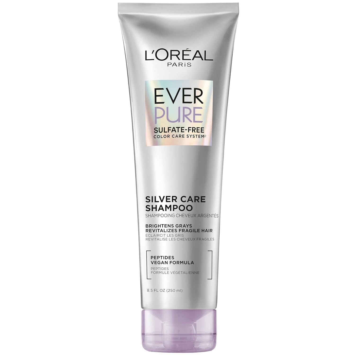 Everpure Brightening and Nourishing Shampoo for Gray Hair, Sulfate-Free Vegan Formula with Peptides, 8.5 Fl Oz - WORLD TIME VISITS
