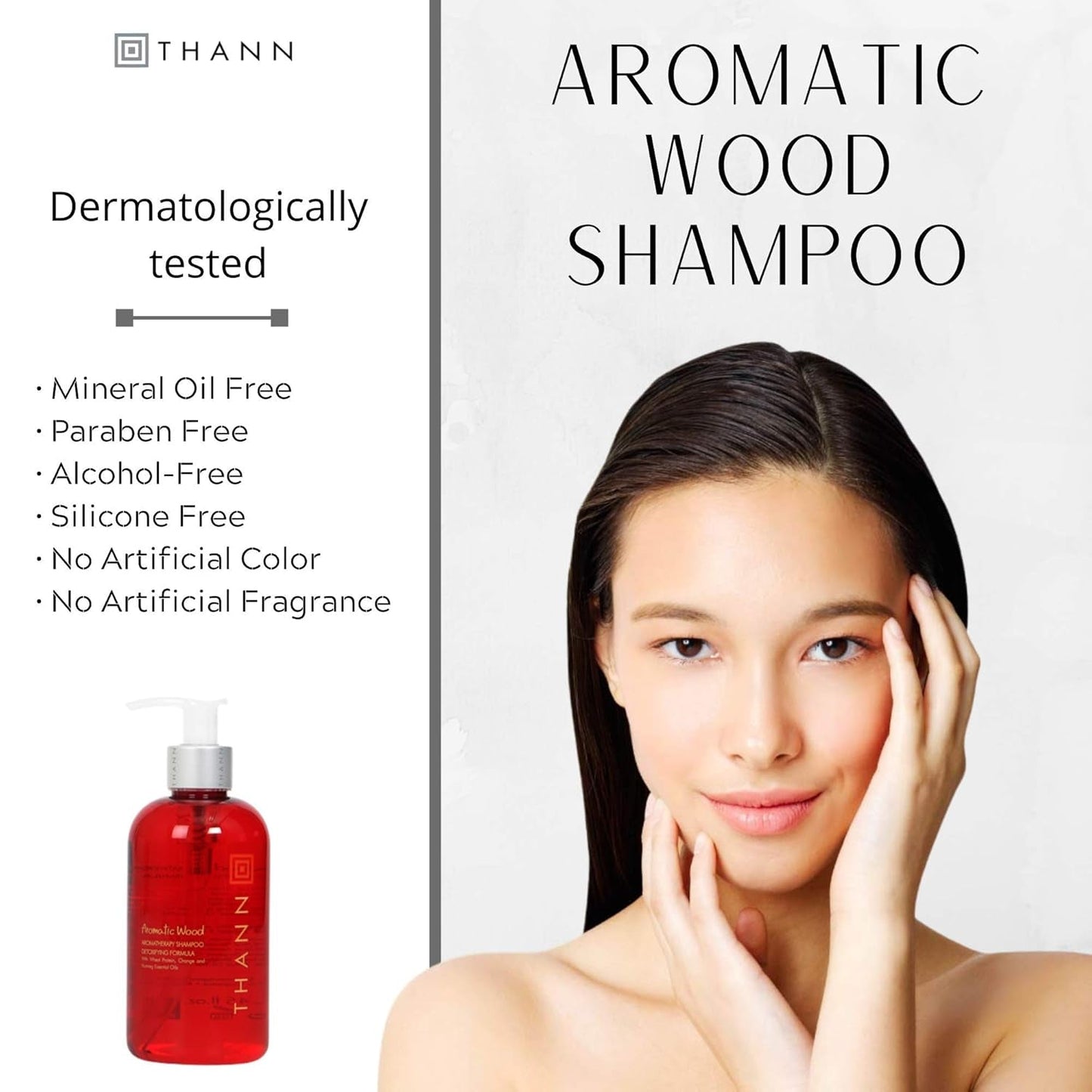 Aromatic Wood Aromatherapy Hair Shampoo for Men and Women - Extra Shine Shampoo with Organic Olive Oil & Sesame Oil, Silicone & Paraben Free, Fresh Citrus Scent, 250 ML (8.5 Fl Oz) - WORLD TIME VISITS