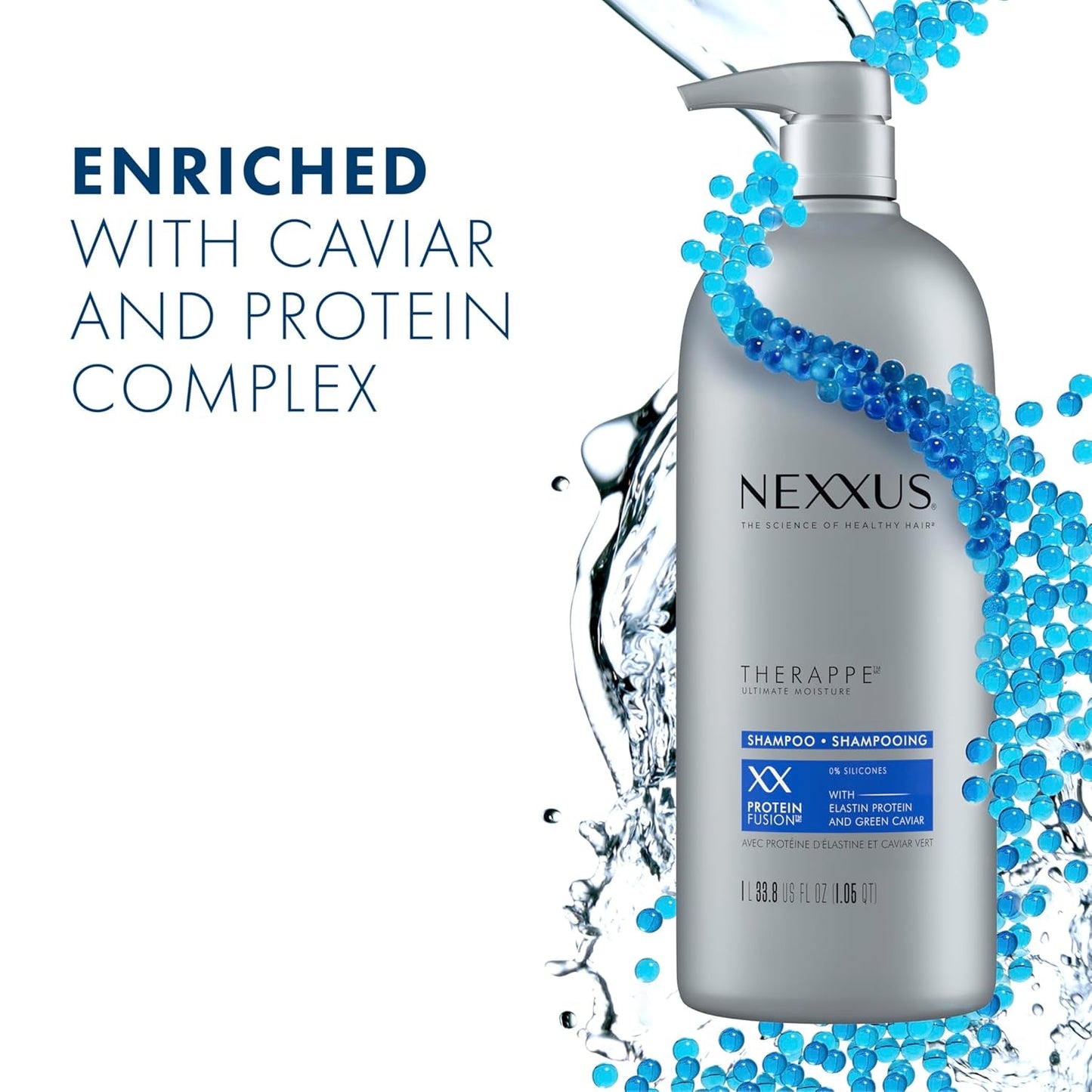 Shampoo and Conditioner Therappe Humectress 2 Count for Dry Hair Silicone-Free, Moisturizing Caviar Complex and Elastin Protein 33.8 Oz - WORLD TIME VISITS