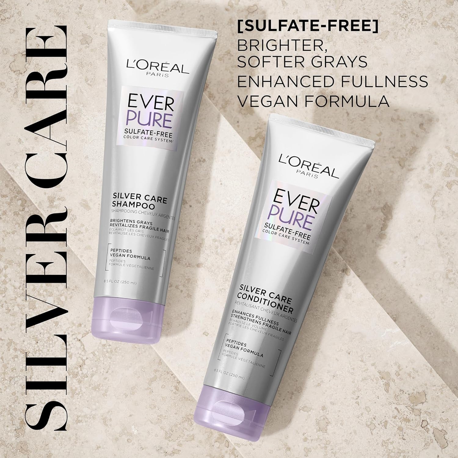 Everpure Brightening and Nourishing Shampoo for Gray Hair, Sulfate-Free Vegan Formula with Peptides, 8.5 Fl Oz - WORLD TIME VISITS