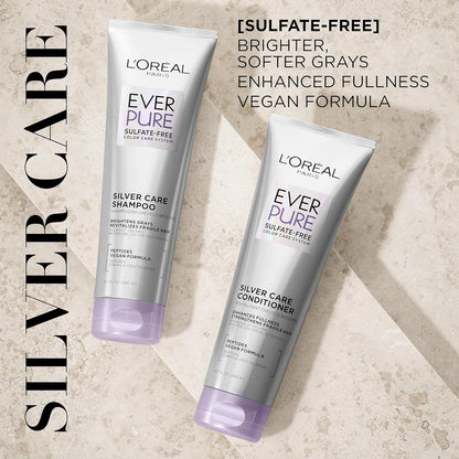 Everpure Brightening and Nourishing Shampoo for Gray Hair, Sulfate-Free Vegan Formula with Peptides, 8.5 Fl Oz - WORLD TIME VISITS