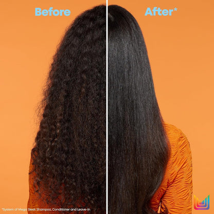 Mega Sleek Conditioner | Smoothing, Anti-Frizz, Detangling | for Dry, Damaged & Frizzy Hair | Salon Professional Conditioner | with Shea Butter | Vegan
