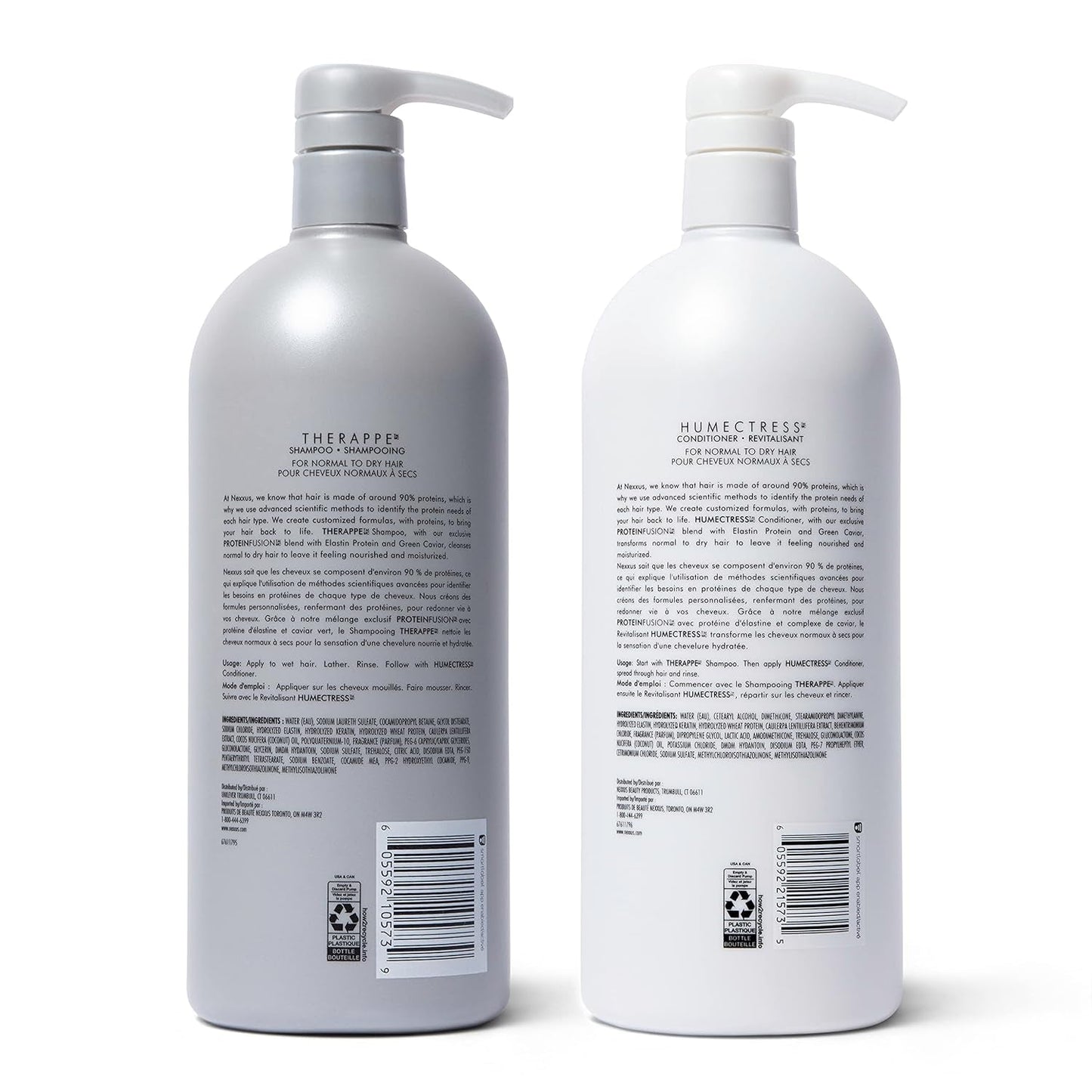 Shampoo and Conditioner Therappe Humectress 2 Count for Dry Hair Silicone-Free, Moisturizing Caviar Complex and Elastin Protein 33.8 Oz - WORLD TIME VISITS