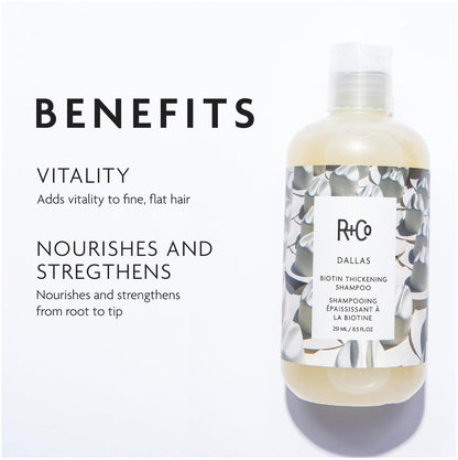 Dallas Thickening Shampoo | Biotin for Hair Growth, Thickening, + Strengthening | Vegan + Cruelty-Free | - WORLD TIME VISITS