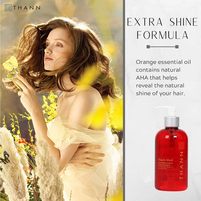 Aromatic Wood Aromatherapy Hair Shampoo for Men and Women - Extra Shine Shampoo with Organic Olive Oil & Sesame Oil, Silicone & Paraben Free, Fresh Citrus Scent, 250 ML (8.5 Fl Oz) - WORLD TIME VISITS