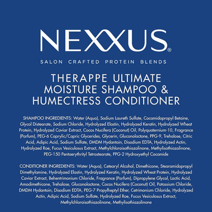 Shampoo and Conditioner Therappe Humectress 2 Count for Dry Hair Silicone-Free, Moisturizing Caviar Complex and Elastin Protein 33.8 Oz - WORLD TIME VISITS