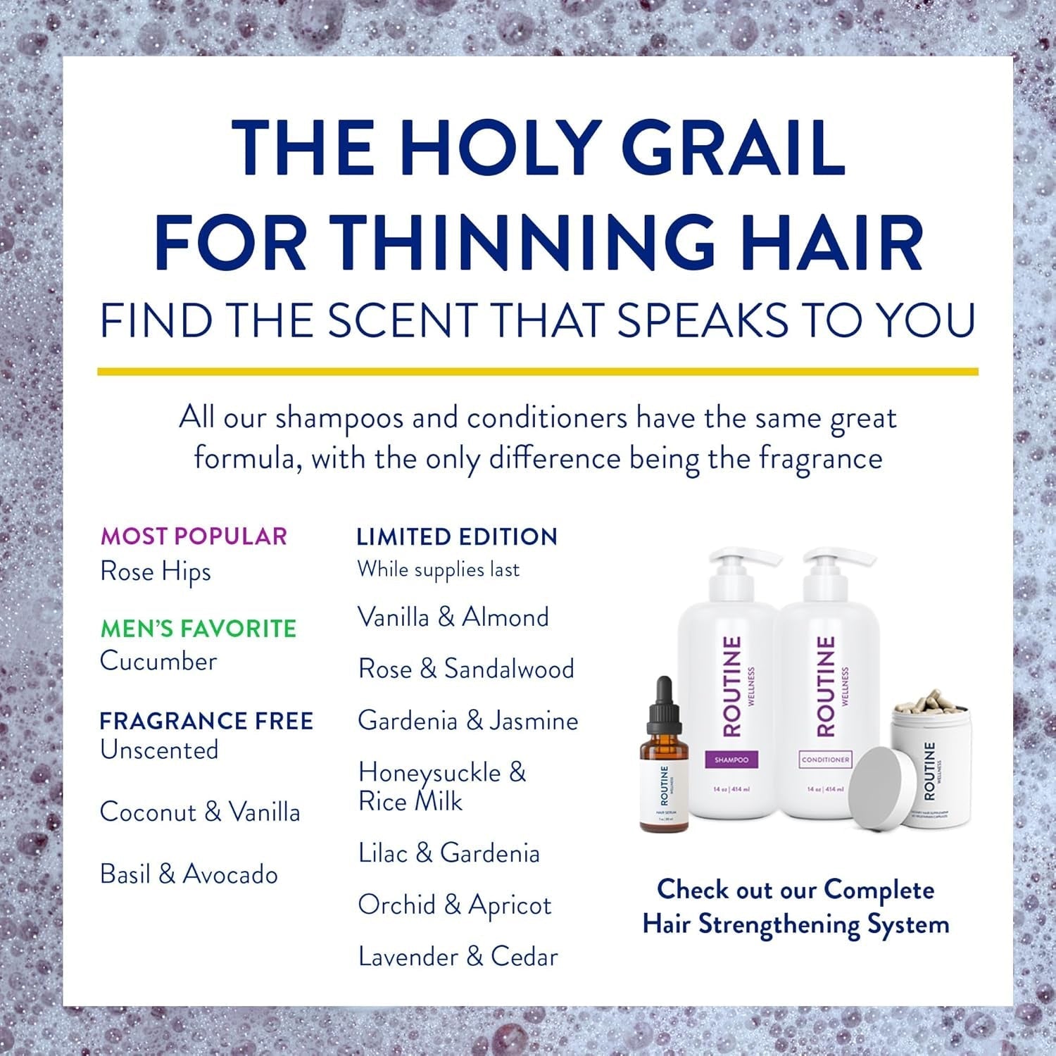 Anti-Thinning Shampoo and Conditioner Set for Thinning Hair - Biotin DHT Blocker Women & Men - Color Safe Shampoo for Hair Loss & Healthier Growth - Lilac & Gardenia (Pack of 2) - WORLD TIME VISITS