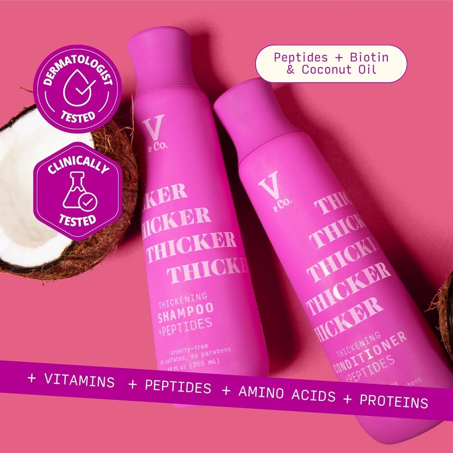 . Beauty Thickening Hair Conditioner with Peptide Technology, 12 Oz, All Hair Types
