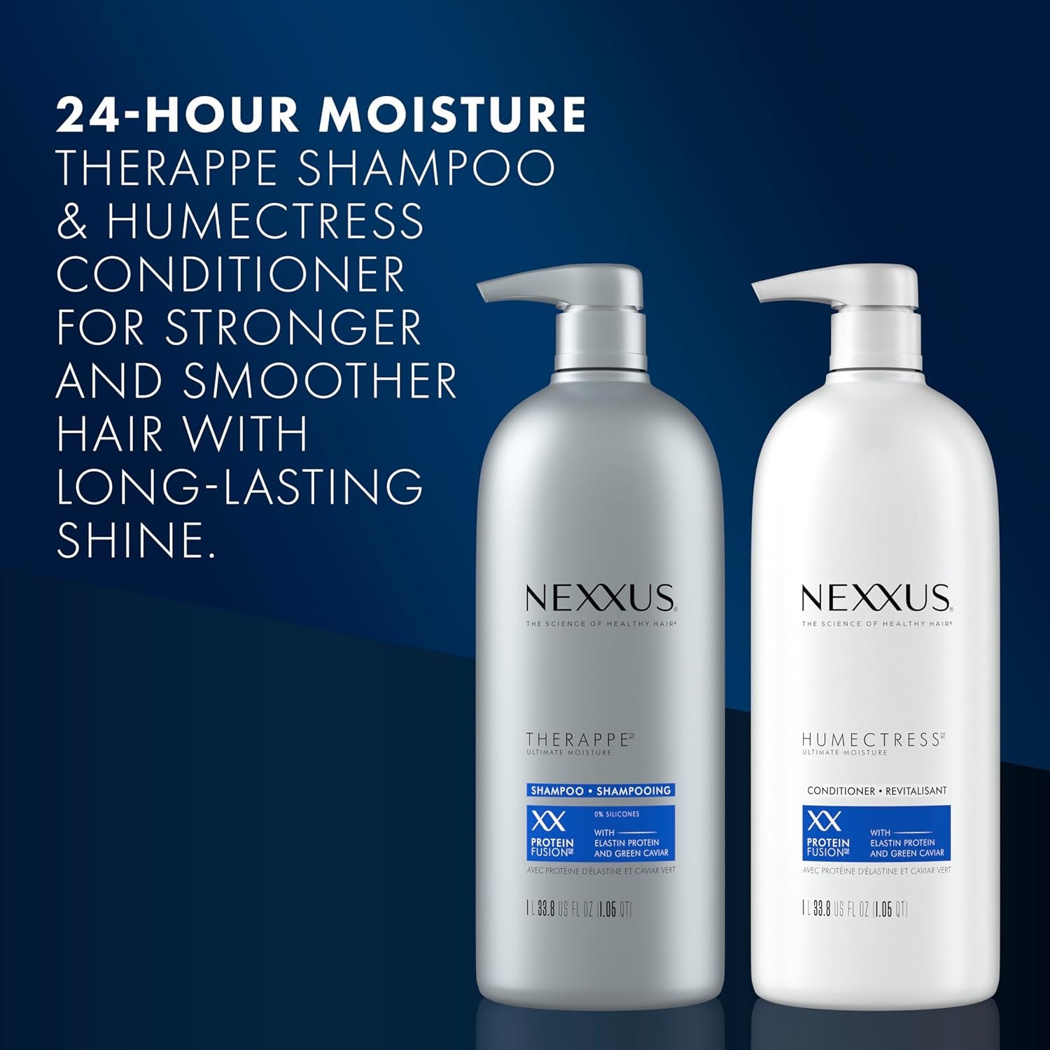 Shampoo and Conditioner Therappe Humectress 2 Count for Dry Hair Silicone-Free, Moisturizing Caviar Complex and Elastin Protein 33.8 Oz - WORLD TIME VISITS