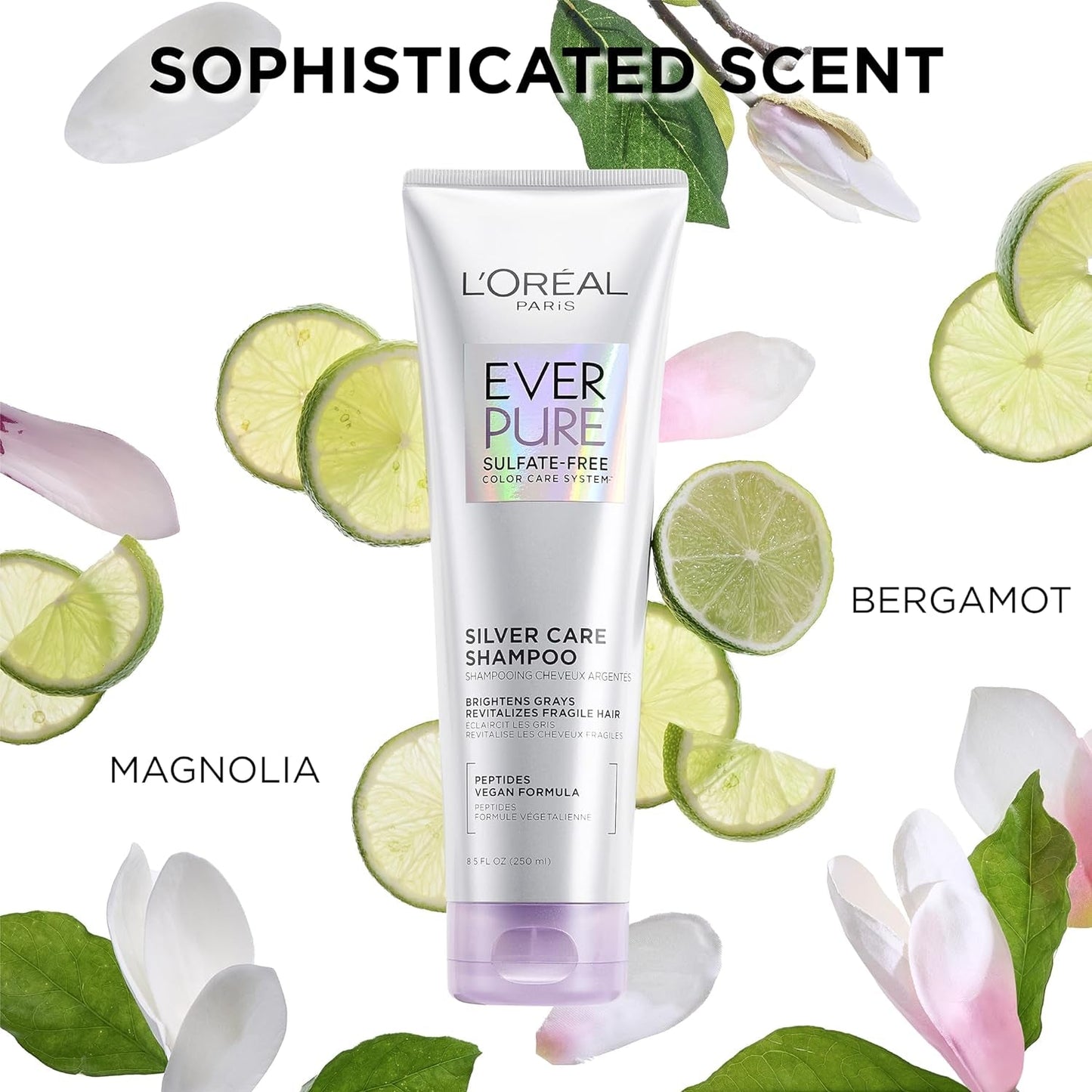 Everpure Brightening and Nourishing Shampoo for Gray Hair, Sulfate-Free Vegan Formula with Peptides, 8.5 Fl Oz - WORLD TIME VISITS
