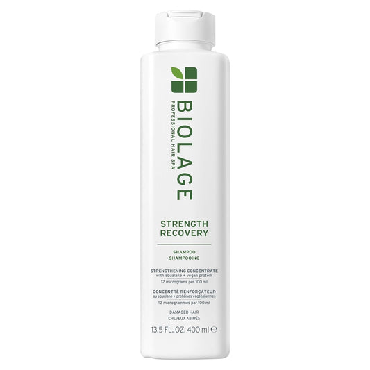 Biolage Strength Recovery Shampoo - Reduces Breakage & Detangles, for Damaged Hair, with Olive Squalane & Vegan Proteins, Paraben & Mineral Oil - Free, Packaging May Vary - WORLD TIME VISITS