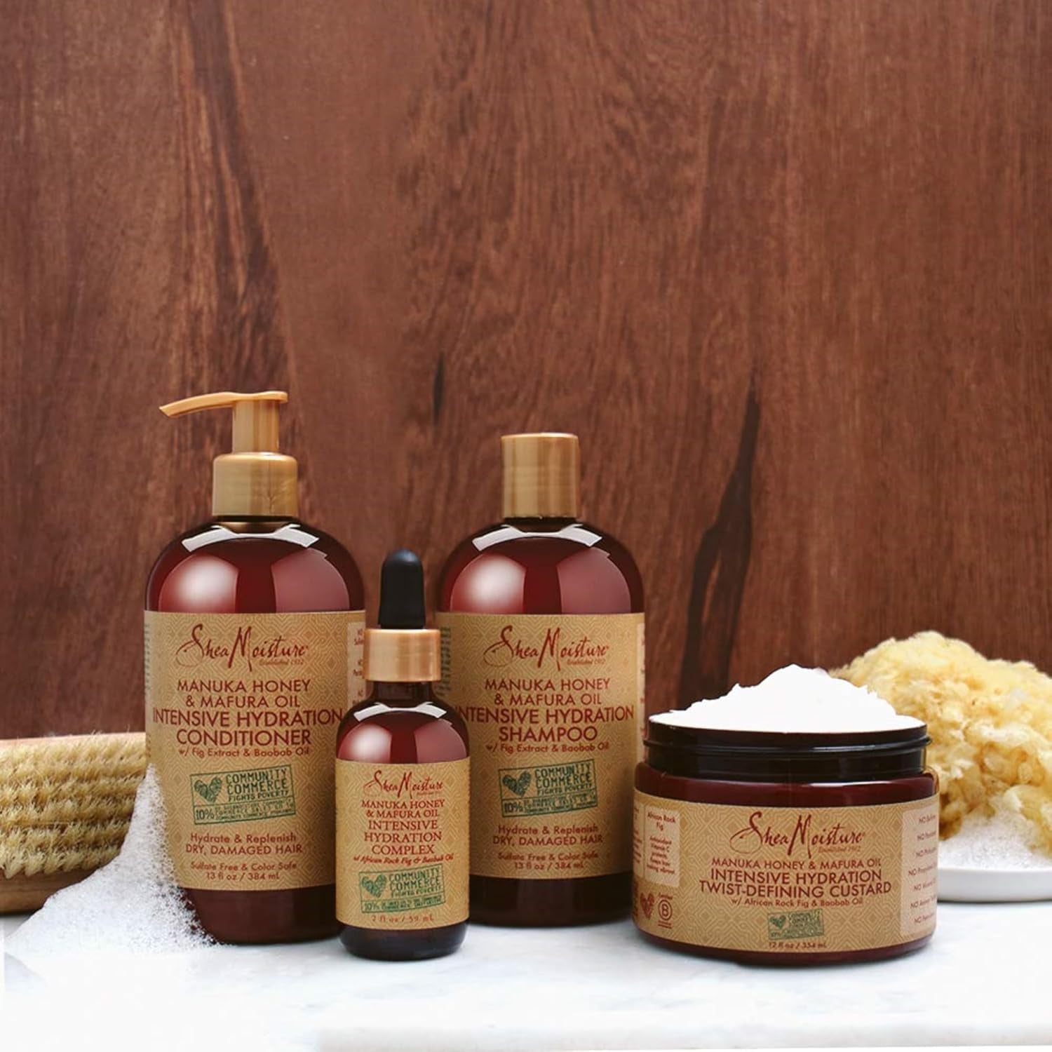 Conditioner Intensive Hydration for Dry, Damaged Hair Manuka Honey and Mafura Oil to Nourish and Soften Hair 13 Oz - WORLD TIME VISITS