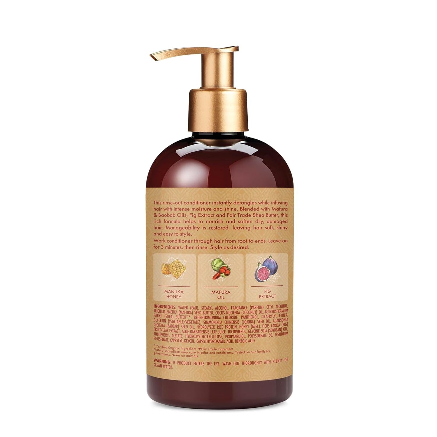 Conditioner Intensive Hydration for Dry, Damaged Hair Manuka Honey and Mafura Oil to Nourish and Soften Hair 13 Oz - WORLD TIME VISITS