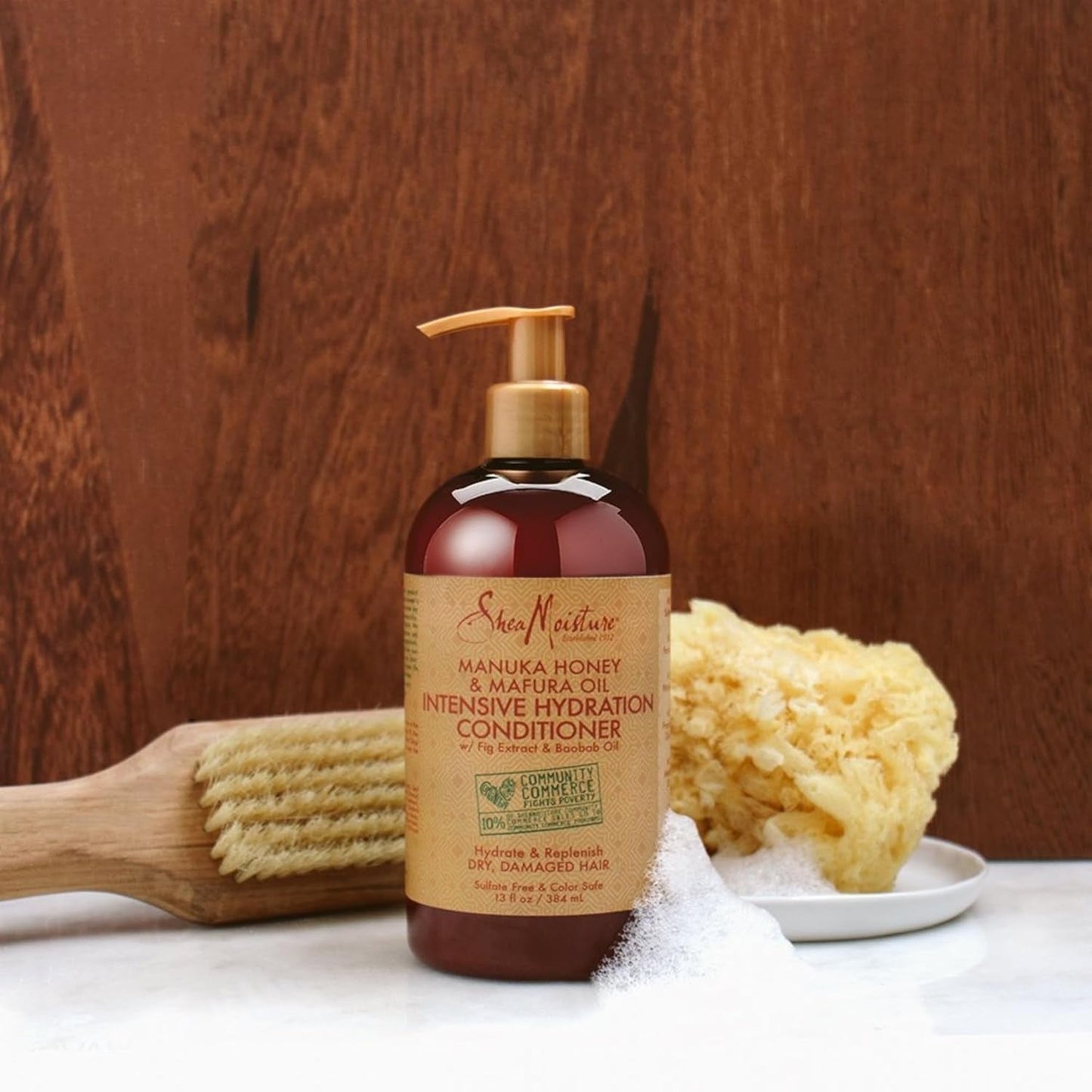 Conditioner Intensive Hydration for Dry, Damaged Hair Manuka Honey and Mafura Oil to Nourish and Soften Hair 13 Oz - WORLD TIME VISITS