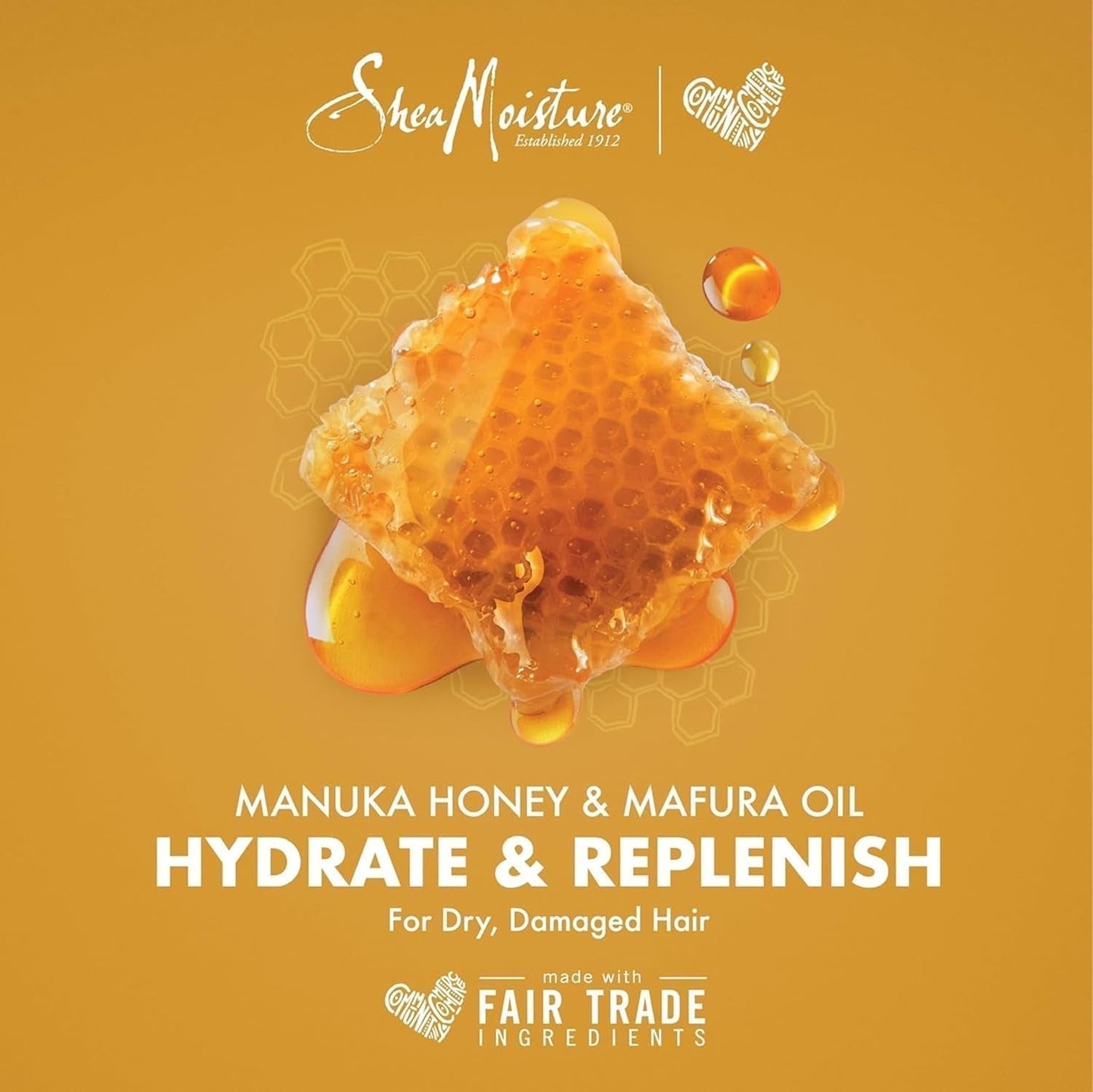 Conditioner Intensive Hydration for Dry, Damaged Hair Manuka Honey and Mafura Oil to Nourish and Soften Hair 13 Oz - WORLD TIME VISITS