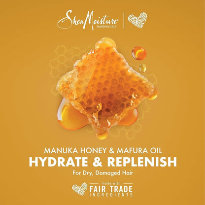 Conditioner Intensive Hydration for Dry, Damaged Hair Manuka Honey and Mafura Oil to Nourish and Soften Hair 13 Oz - WORLD TIME VISITS