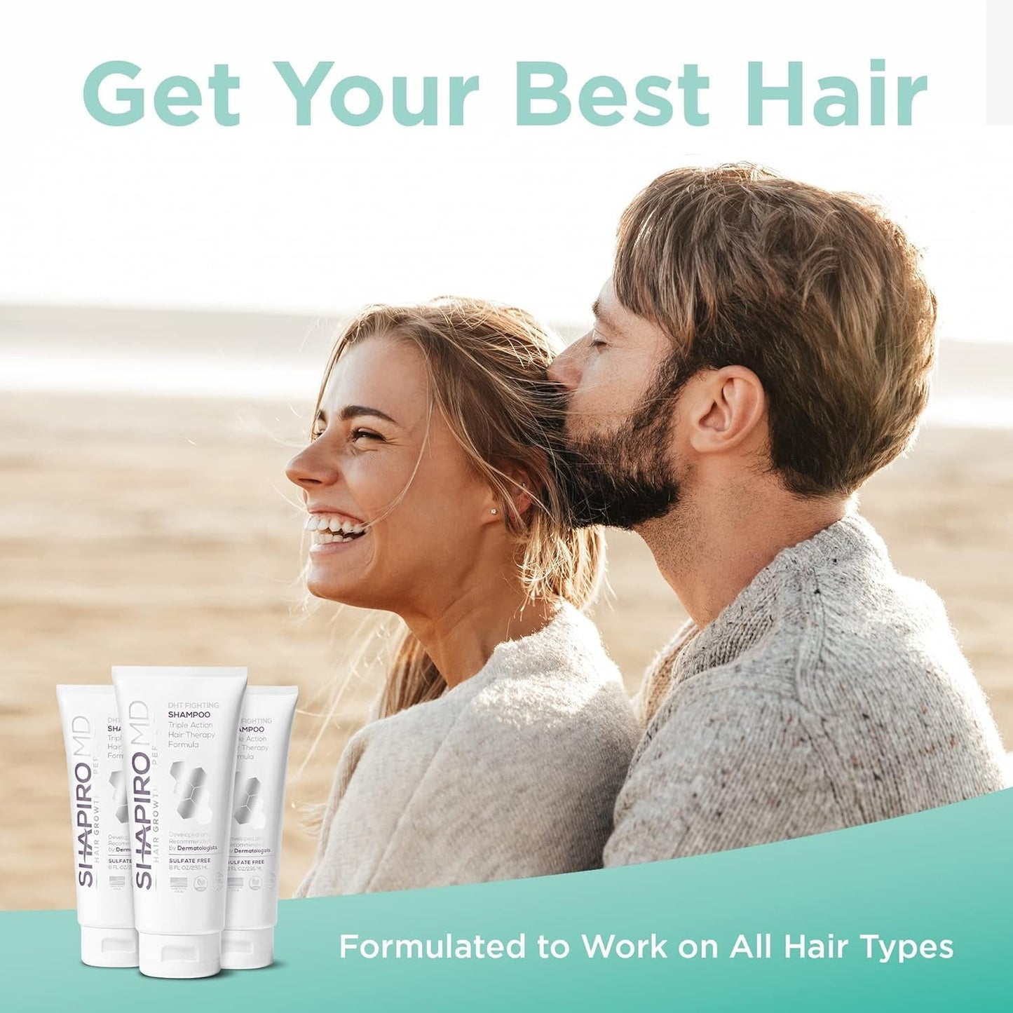 Vegan Hair Loss Shampoo for Thinning Hair | Experience Healthier, Fuller and Thicker Looking Hair (1 Month Supply)