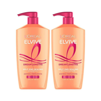 Elvive Dream Lengths Shampoo and Conditioner Kit, Paraben Free, 1 Kit - WORLD TIME VISITS