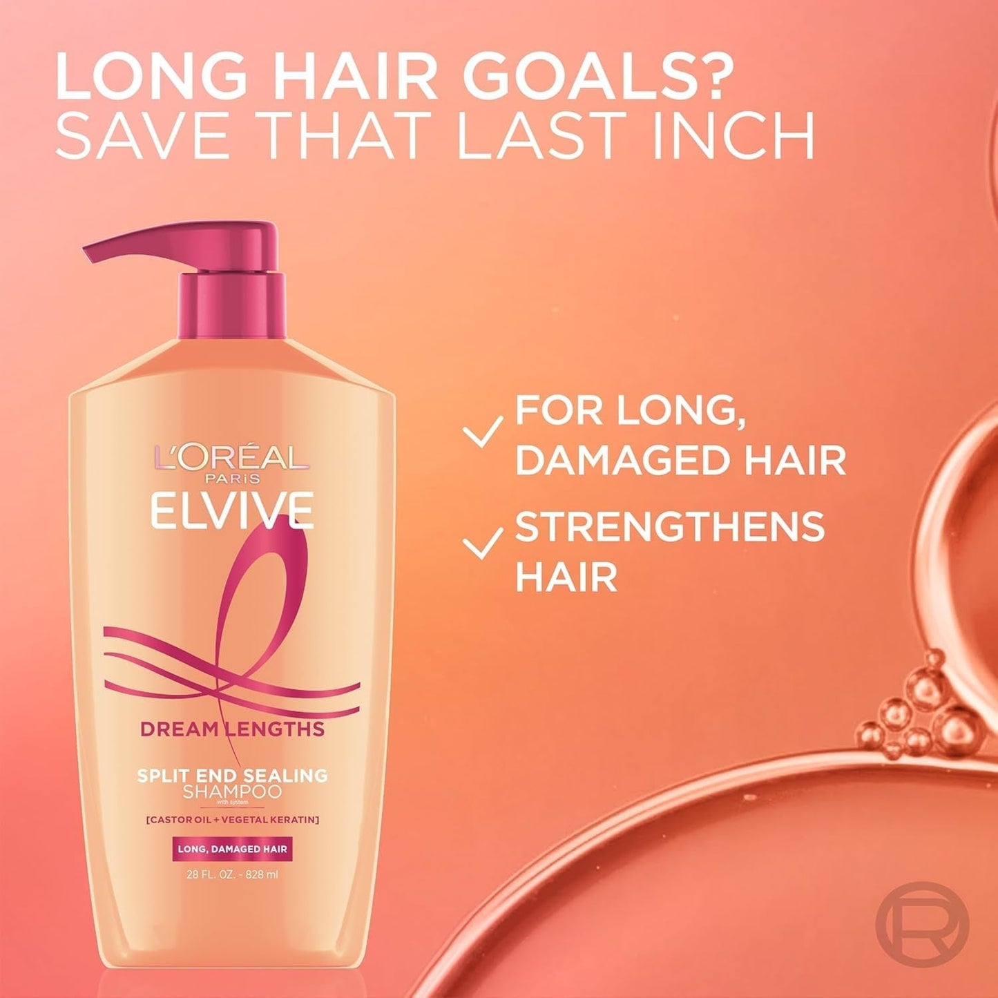 Elvive Dream Lengths Shampoo and Conditioner Kit, Paraben Free, 1 Kit - WORLD TIME VISITS
