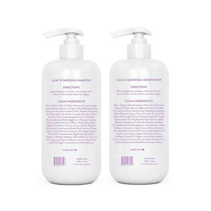 Anti-Thinning Shampoo and Conditioner Set for Thinning Hair - Biotin DHT Blocker Women & Men - Color Safe Shampoo for Hair Loss & Healthier Growth - Lilac & Gardenia (Pack of 2) - WORLD TIME VISITS