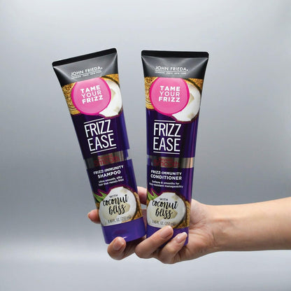Frizz Ease beyond Smooth Frizz - Immunity Conditioner, 8.45 Ounces, Anti - Humidity Conditioner, Prevents Frizz, with Pure Coconut Oil - WORLD TIME VISITS