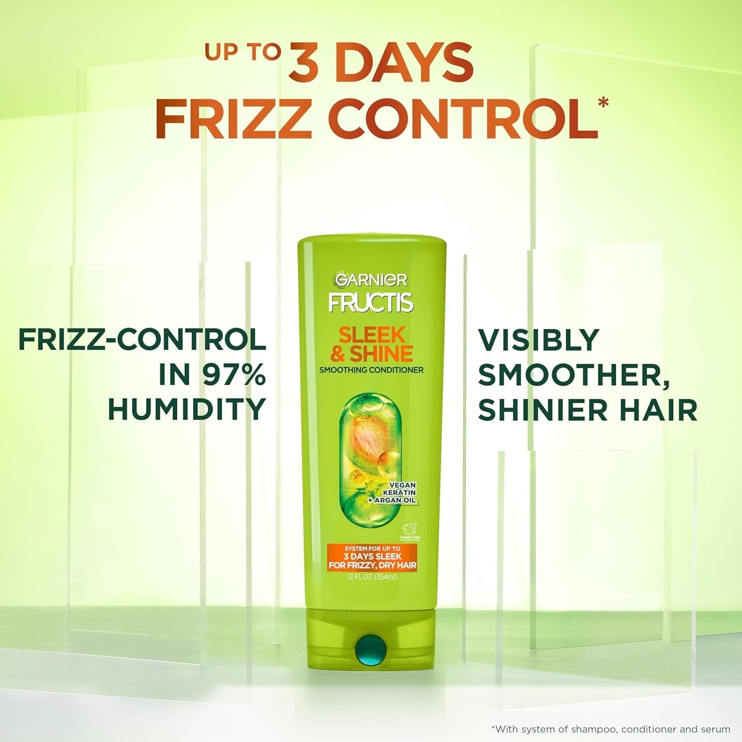 Fructis Sleek & Shine Conditioner, Frizzy, Dry, Unmanageable Hair, 21 Fl. Oz.(Packaging May Vary) - WORLD TIME VISITS