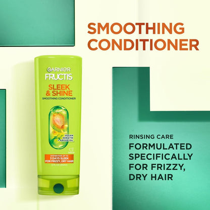Fructis Sleek & Shine Conditioner, Frizzy, Dry, Unmanageable Hair, 21 Fl. Oz.(Packaging May Vary) - WORLD TIME VISITS