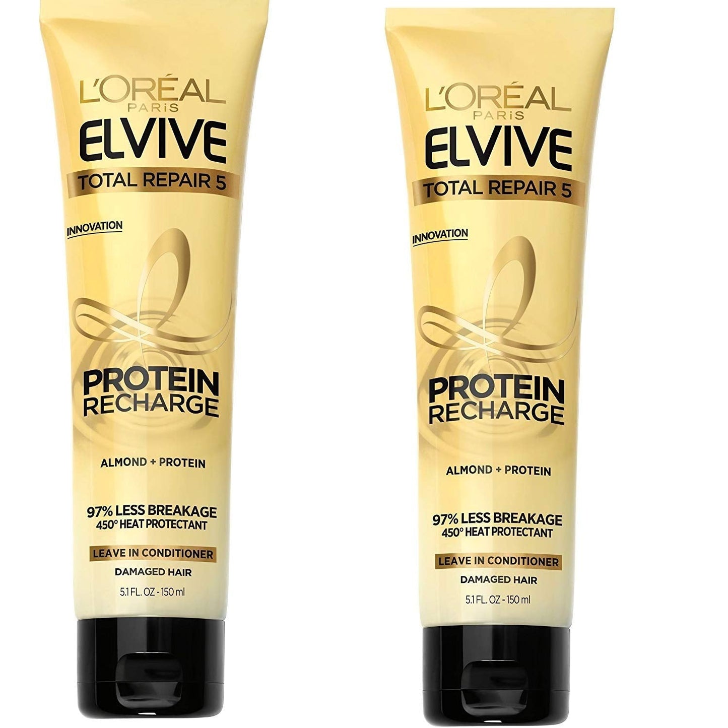 L'Or?Al Elvive Total Repair 5 Protein Recharge Leave - In Conditioner, 5.1 Fl. Oz (Pack of 2) - WORLD TIME VISITS