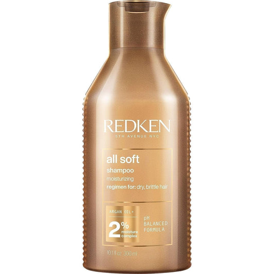 Redken All Soft Shampoo for Dry Hair - Provides Intense Softness and Shine, with Argan Oil - WORLD TIME VISITS