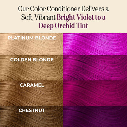Semi Permanent Hair Color | Color Depositing Conditioner | Garnet Violet Hair Dye | No Bleach & No Peroxide Temporary Tint for Women & Men | Vegan, Ammonia Free, & Sulfate Free | Ready to Use, 6Oz - WORLD TIME VISITS