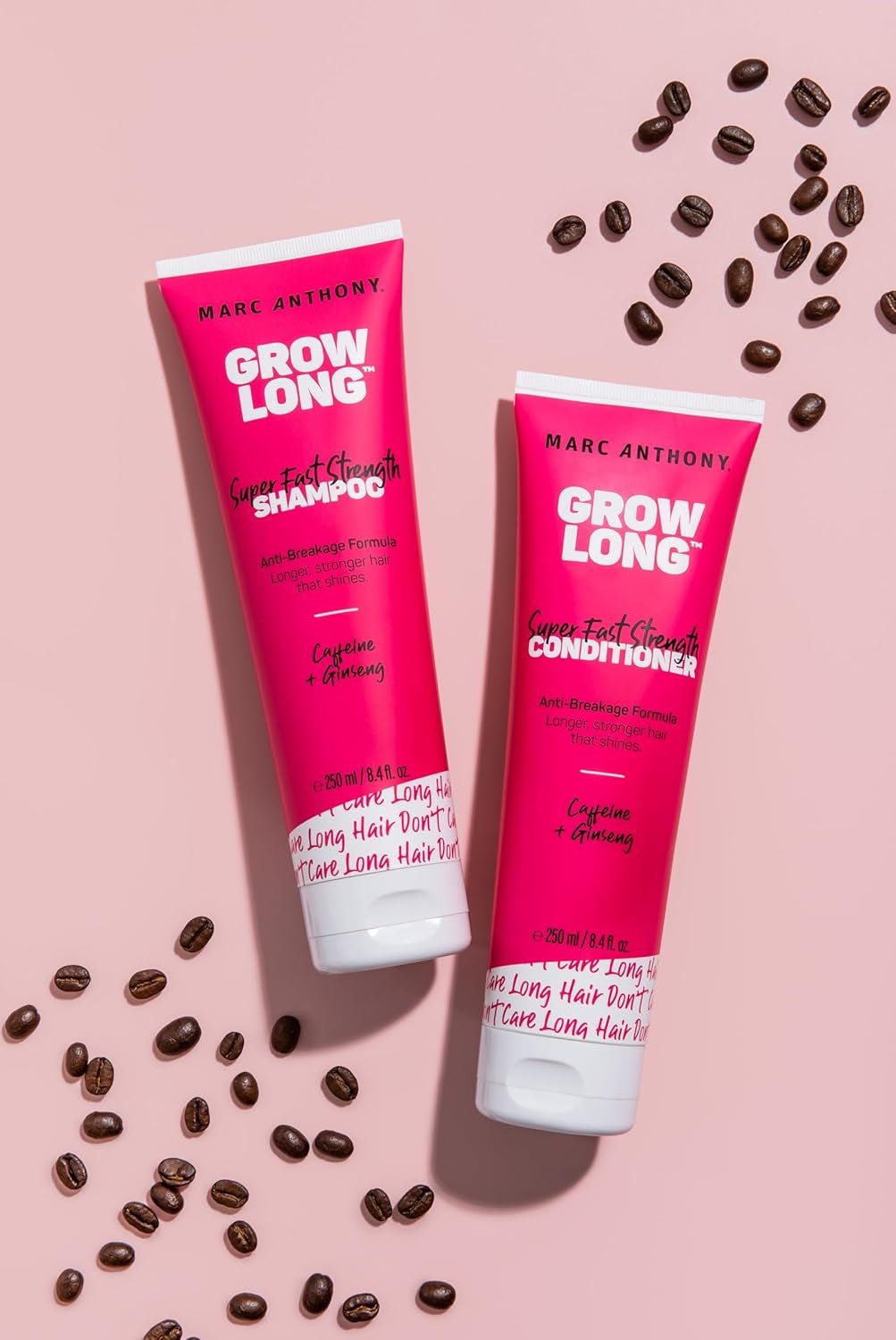Shampoo and Conditioner Set, Grow Long Biotin - Anti - Frizz Deep Conditioner for Split Ends & Breakage - Vitamin E, Caffeine & Ginseng for Curly, Dry & Damaged Hair - WORLD TIME VISITS