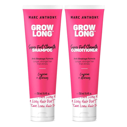 Shampoo and Conditioner Set, Grow Long Biotin - Anti - Frizz Deep Conditioner for Split Ends & Breakage - Vitamin E, Caffeine & Ginseng for Curly, Dry & Damaged Hair - WORLD TIME VISITS