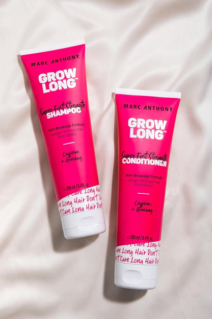Shampoo and Conditioner Set, Grow Long Biotin - Anti - Frizz Deep Conditioner for Split Ends & Breakage - Vitamin E, Caffeine & Ginseng for Curly, Dry & Damaged Hair - WORLD TIME VISITS
