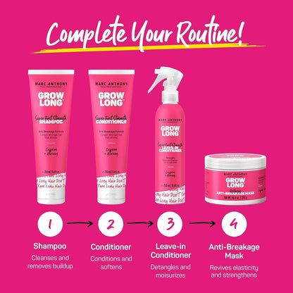 Strengthening Conditioner, Grow Long - Anti - Frizz, Anti - Breakage & Nourishing Formula for Split Ends, & Hair Growth - Biotin, Vitamin E, Caffeine & Ginseng for Dry & Damaged Hair - WORLD TIME VISITS