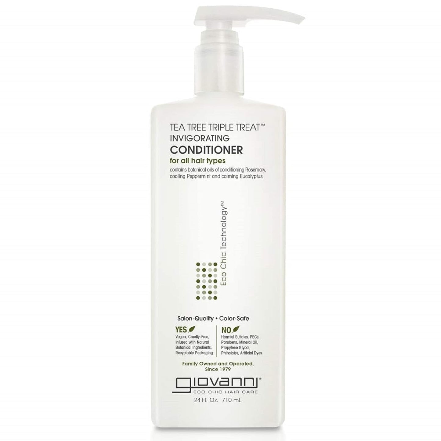 Tea Tree Triple Treat Invigorating Conditioner - Cooling Peppermint, Eucalyptus, Rosemary, Helps Dry Flaking Scalp, Paraben Free, Helps to Moisturize, Smooth & Detangle - 24 Oz (1 Pack) - WORLD TIME VISITS