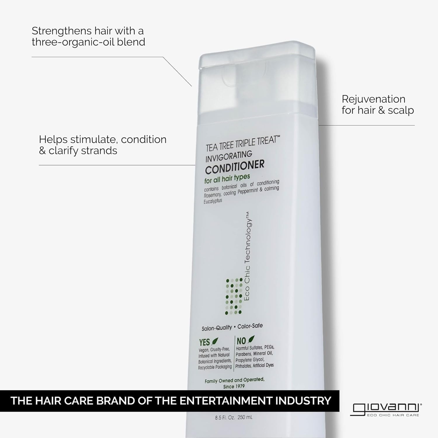 Tea Tree Triple Treat Invigorating Conditioner - Cooling Peppermint, Eucalyptus, Rosemary, Helps Dry Flaking Scalp, Paraben Free, Helps to Moisturize, Smooth & Detangle - 24 Oz (1 Pack) - WORLD TIME VISITS