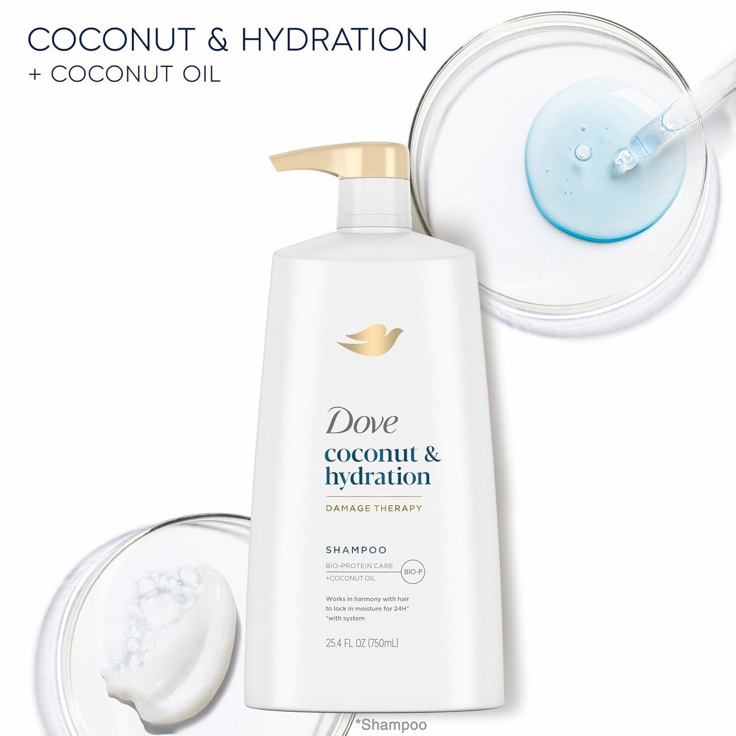 Ultra Care Shampoo Coconut and Hydration for Dry Hair Shampoo with Oil Blend of Coconut, Jojoba & Sweet Almond 25.4 Oz - WORLD TIME VISITS