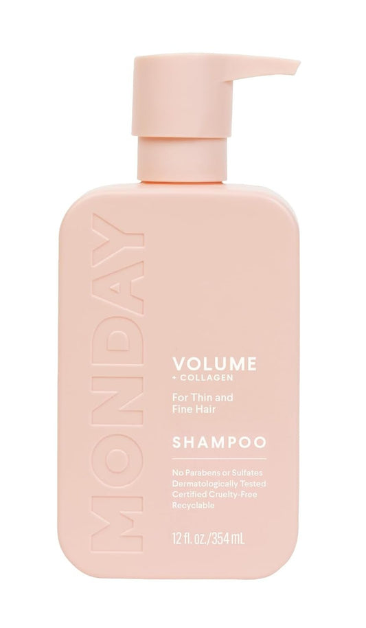 Volume Shampoo 12Oz for Thin, Fine, and Oily Hair, Made from Coconut Oil, Ginger Extract, & Vitamin E, 100% Recyclable Bottles (354Ml), Pink (10428) - WORLD TIME VISITS