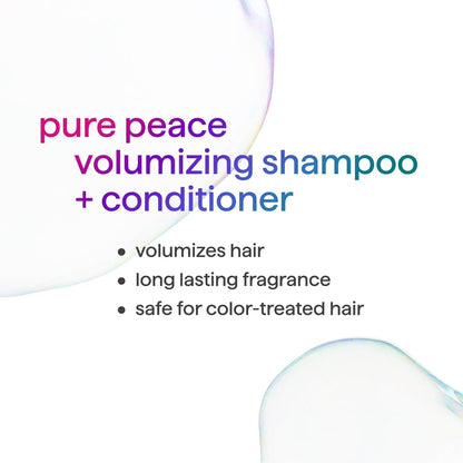 Volumizing Conditioner, Pure Peace with Rose, Peony, and Pink Sea Salt Scent Notes, Paraben and Sulfate Free, 13.5 Oz (Pack of 1) - WORLD TIME VISITS