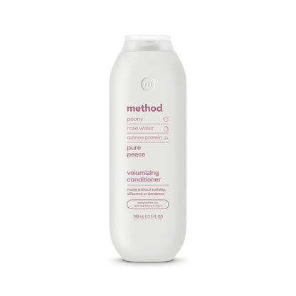 Volumizing Conditioner, Pure Peace with Rose, Peony, and Pink Sea Salt Scent Notes, Paraben and Sulfate Free, 13.5 Oz (Pack of 1) - WORLD TIME VISITS